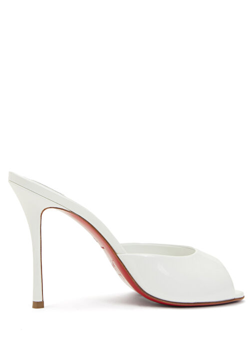 Me Dolly Beyaz Topuklu Rugan Terlik - Görsel 2