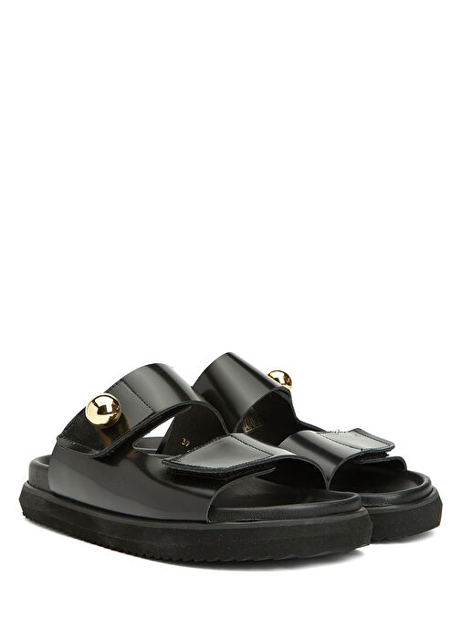 Red Siyah Kadın Deri Terlik - Görsel 3