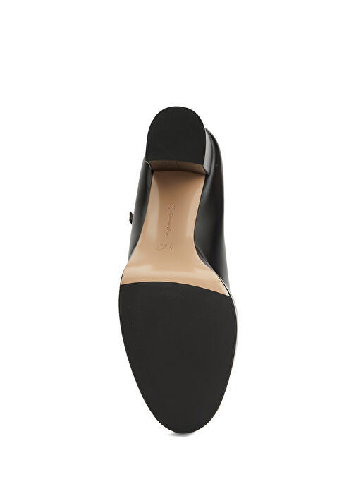 Siyah Kadın Deri Topuklu Ayakkabı - Görsel 6