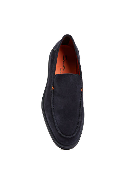 Lacivert Dikiş Detaylı Erkek Süet Loafer - Görsel 5