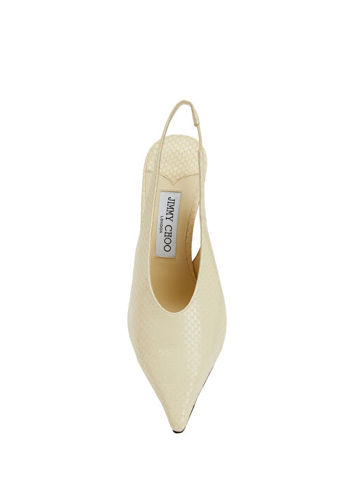 Isa Kırık Beyaz Deri Topuklu Ayakkabı - Görsel 5