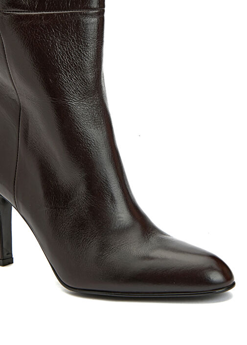 Kahverengi Kadın Deri Çizme - Görsel 7
