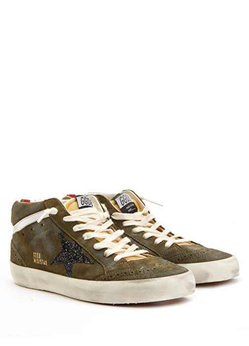 Super Star Koyu Yeşil Kadın Deri Sneaker - Görsel 3