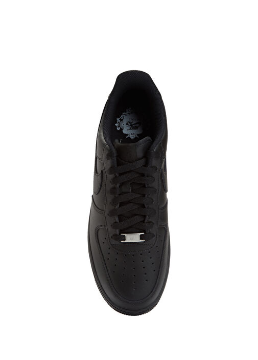 Air Force 1 '07 Siyah Erkek Deri Sneaker - Görsel 5