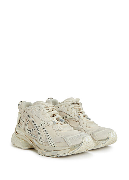 Runner Bej Erkek Deri Sneaker - Görsel 3