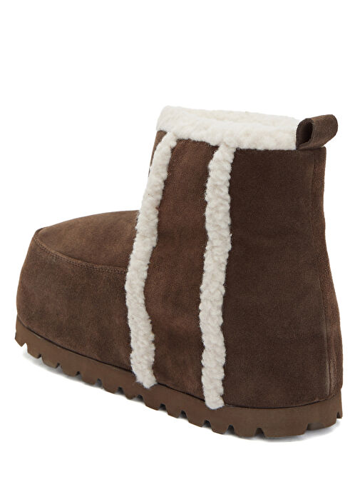 Kahverengi Kadın Süet Kar Botu - Görsel 4