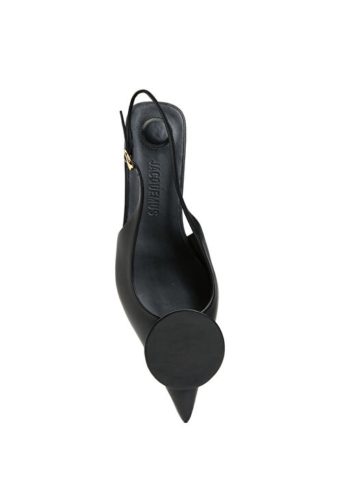 Siyah Toka Detaylı Deri Babet - Görsel 5