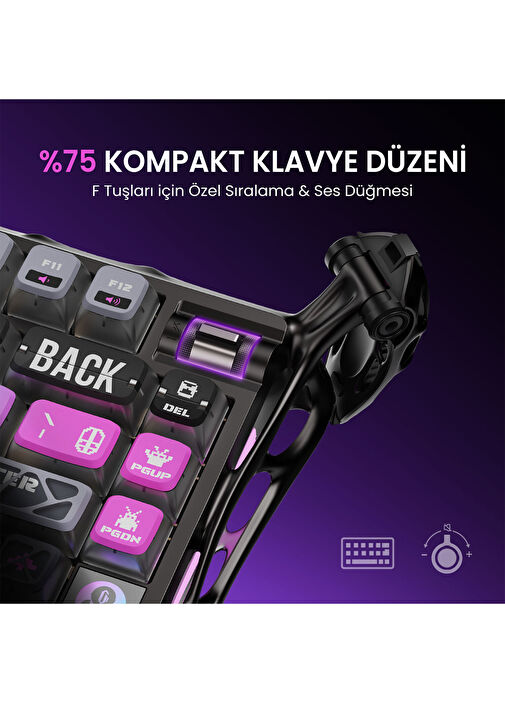 Gravastar - Mercury Cyberpunk K1 Pro+M1 Pro Kablosuz Rgb Işıklı