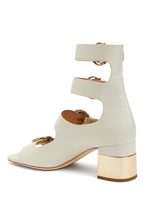 Alize Ekru Kadın Deri Sandalet - Görsel 4