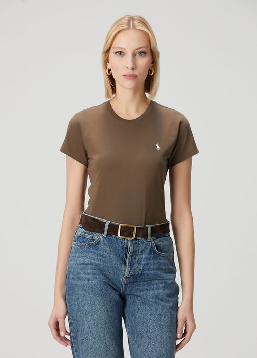 Polo Ralph Lauren Koyu Kahverengi Kadın Koyu Kahverengi T-shirt