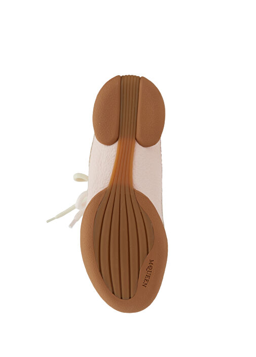 Beyaz Taban Detaylı Kadın Deri Sneaker - Görsel 6