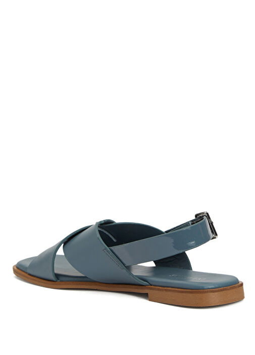 Mavi Kadın Deri Sandalet - Görsel 4