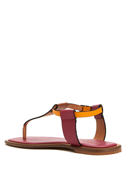 Pembe Kadın Deri Sandalet - Görsel 4