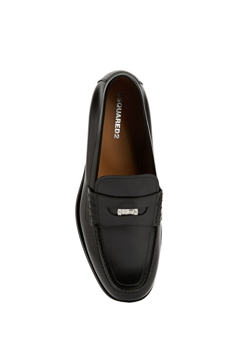 Siyah Erkek Deri Loafer - Görsel 5