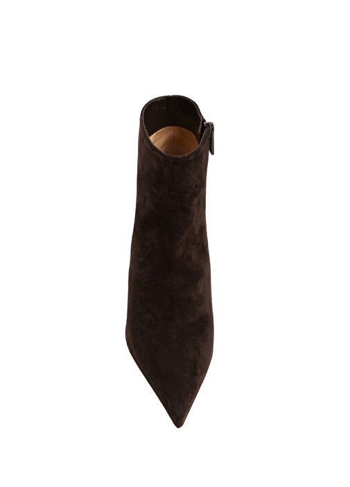 Miss Z Koyu Kahverengi Kadın Deri Bot - Görsel 5