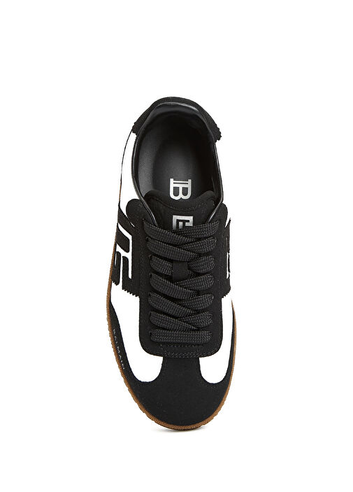 Swan Siyah Beyaz Kadın Deri Sneaker - Görsel 5