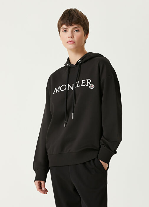 Moncler Siyah Kad n Siyah Logo Nak l Sweatshirt 1473425 Beymen