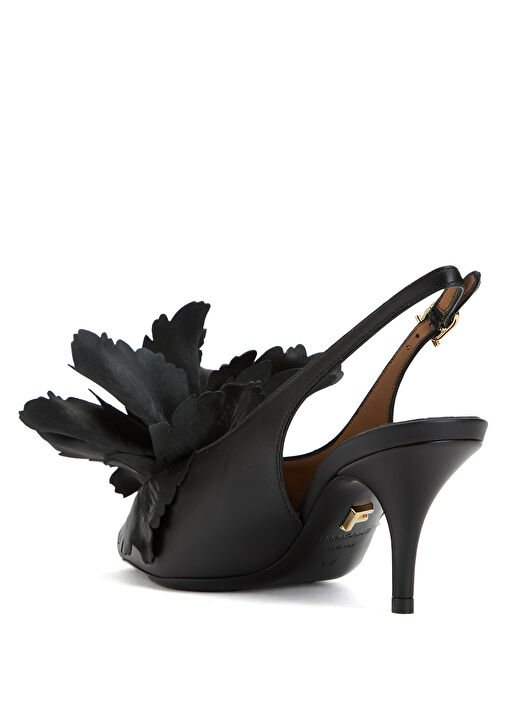 Gema Siyah Deri Topuklu Ayakkabı - Görsel 4