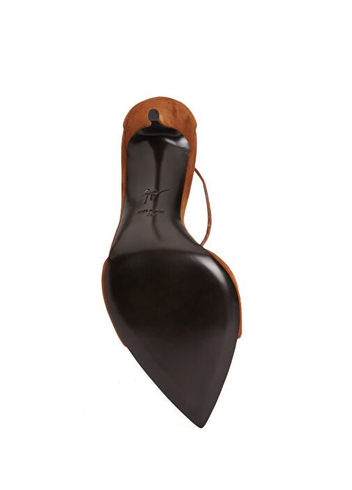 Kahverengi Kadın Deri Sandalet - Görsel 6