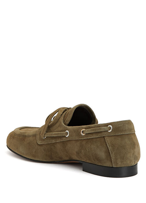 Haki Kadın Süet Loafer - Görsel 4