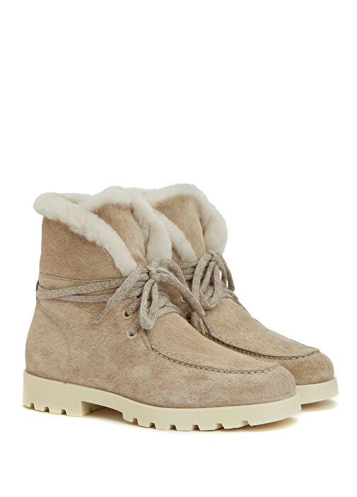 Bej Kadın Süet Bot - Görsel 3
