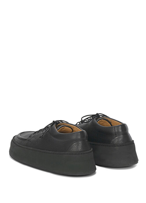 Siyah Erkek Deri Sneaker - Görsel 4