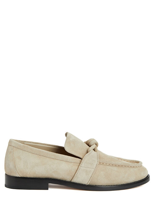 Ekru Kadın Deri Loafer - Görsel 2