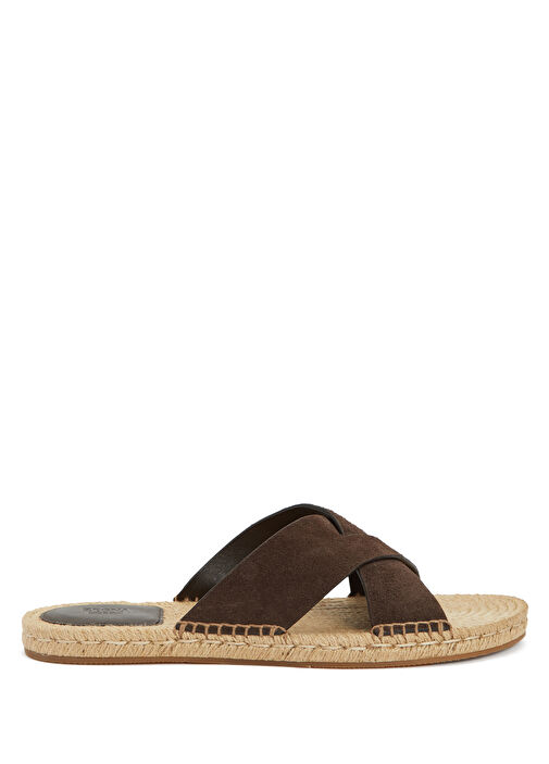 Koyu Kahverengi Erkek Deri Terlik - Görsel 2