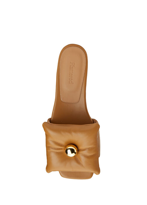 Alexis Kahverengi Kadın Deri Terlik - Görsel 5