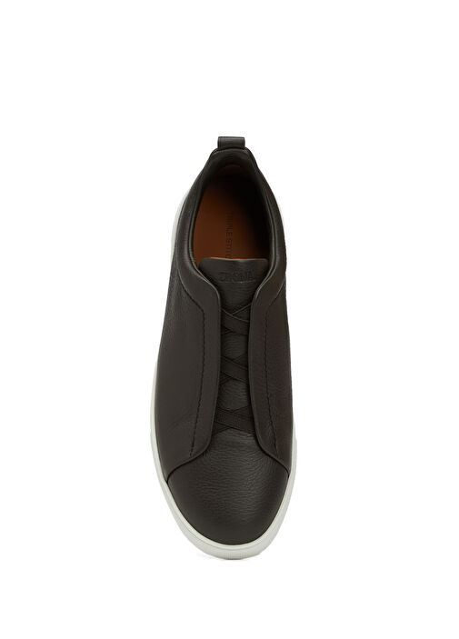 Koyu Kahverengi Erkek Deri Sneaker - Görsel 5