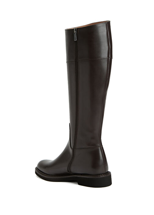 Kahverengi Kadın Deri Çizme - Görsel 4