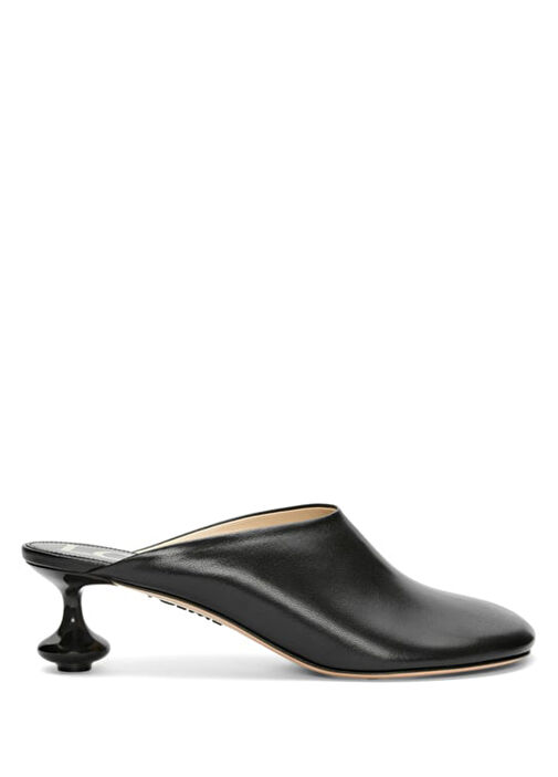 Toy Siyah Kadın Deri Terlik - Görsel 2