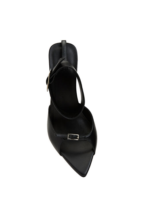 Cami Siyah Kadın Deri Sandalet - Görsel 5