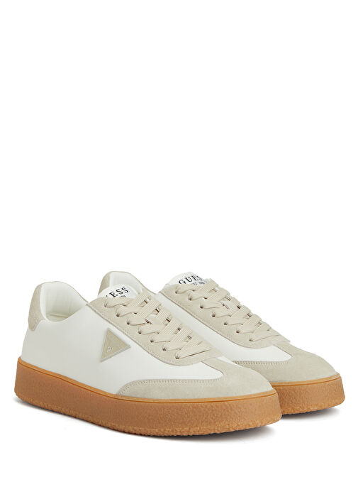 Wimoh Beyaz Krem Erkek Deri Sneaker - Görsel 3