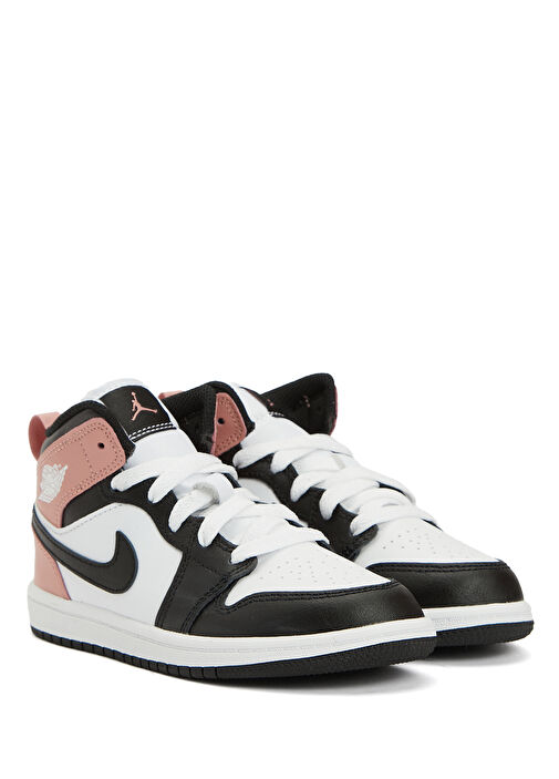 Jordan 1 Mid Ps Beyaz Erkek Çocuk Deri Sneaker - Görsel 3