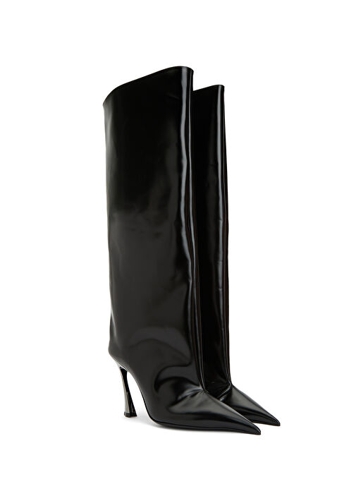 Siyah Kadın Deri Çizme - Görsel 3
