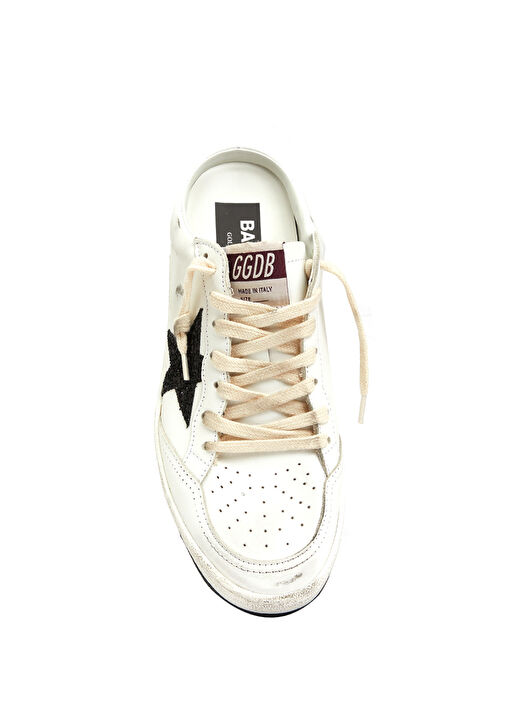 Ball Star Sabot Beyaz Kadın Deri Terlik - Görsel 5