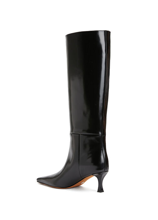 Siyah Kadın Deri Çizme - Görsel 4