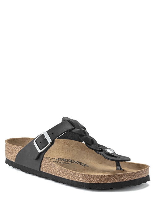 Gizeh Leoi Braided Siyah Kadın Terlik - Görsel 3
