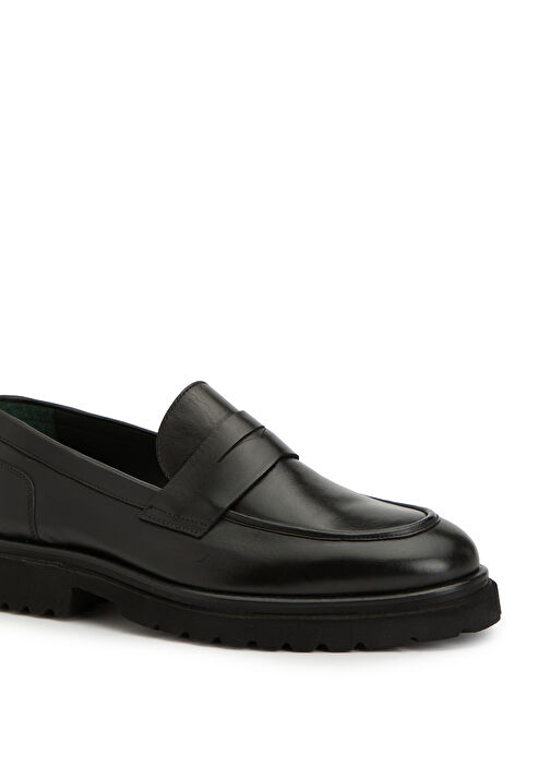Siyah Erkek Deri Loafer - Görsel 7