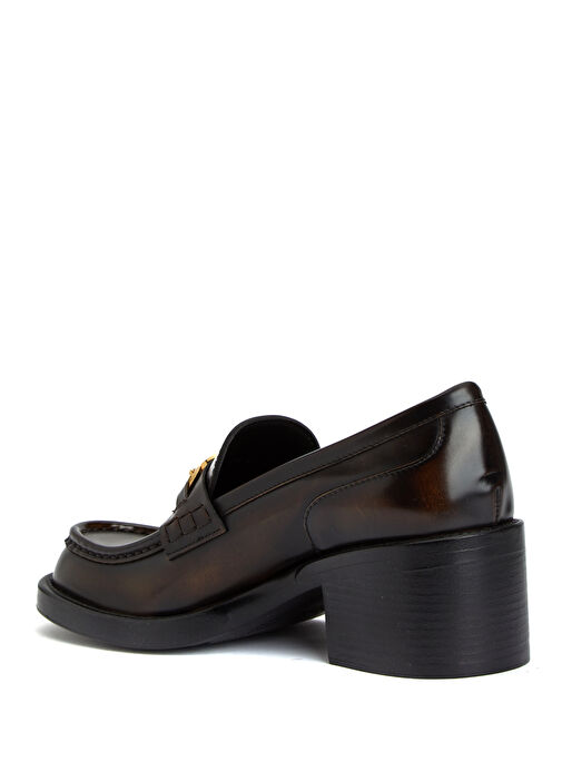 Dakota Kahverengi Deri Topuklu Ayakkabı - Görsel 4