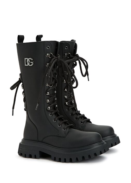 Siyah Kız Çocuk Deri Bot - Görsel 3