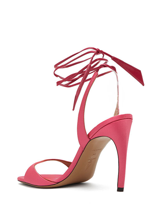 Ora Fuşya Kadın Saten Sandalet - Görsel 4