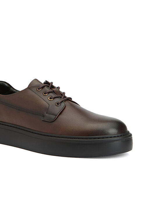 Kahverengi Erkek Deri Ayakkabı - Görsel 7