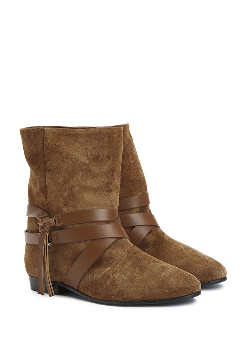 Rejen Kahverengi Kadın Deri Bot - Görsel 3