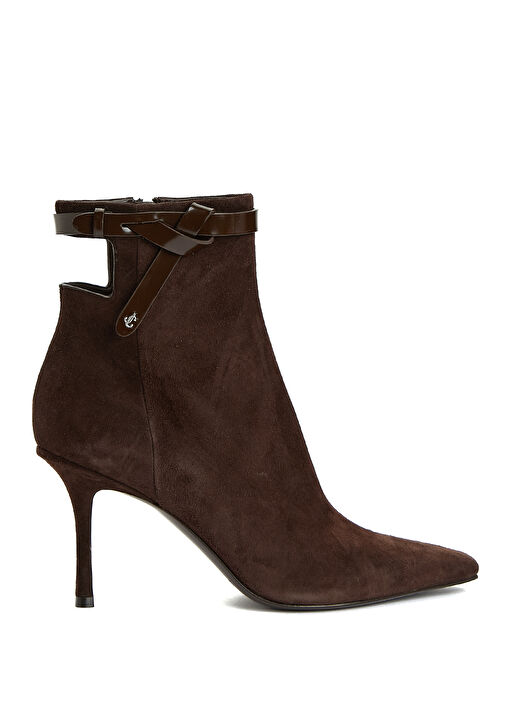 Koyu Kahverengi Kadın Deri Bot - Görsel 2