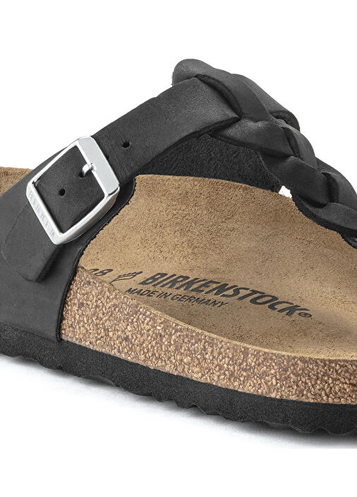 Gizeh Leoi Braided Siyah Kadın Terlik - Görsel 6