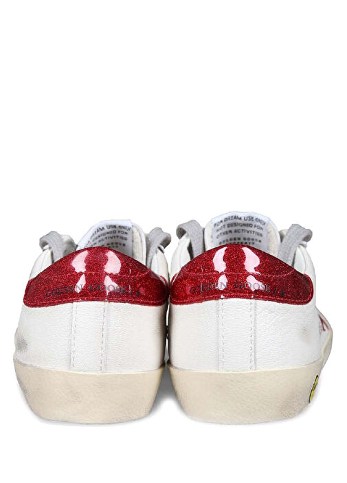 Sstar Beyaz Kırmızı Çocuk Deri Sneaker - Görsel 4
