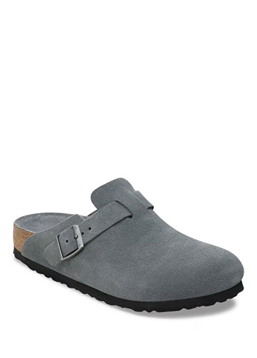 Boston Gri Erkek Süet Terlik - Görsel 4