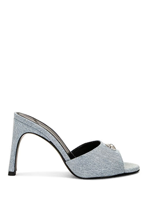 Mavi Logo Detaylı Kadın Denim Terlik - Görsel 2